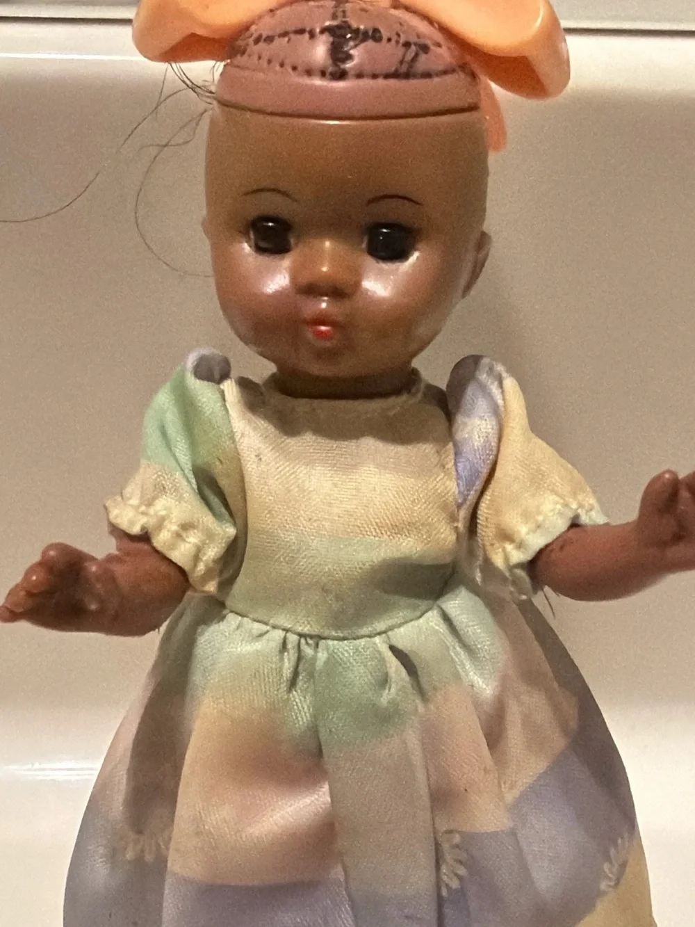Madame Alexander McDonald's 2005 Doll - African American Pastel Striped Dress M